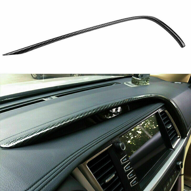Carbon Fiber Central Console Navigation Trim Strip for Toyota Highlander 2014-19