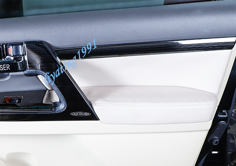 Black Titanium Inner Door Decor Strip Trim for Toyota for Land Cruiser LC200 2008-21
