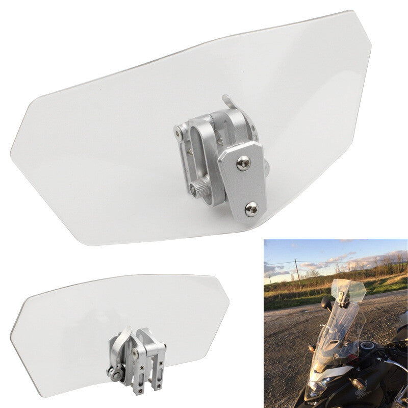 Extended windshield, boiler wind deflector, adjustable motorcycle windshield - n