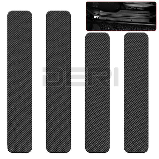 4x/Set Carbon Fiber Car Scuff Plate Door Sill 5D Sticker Protector Accessories