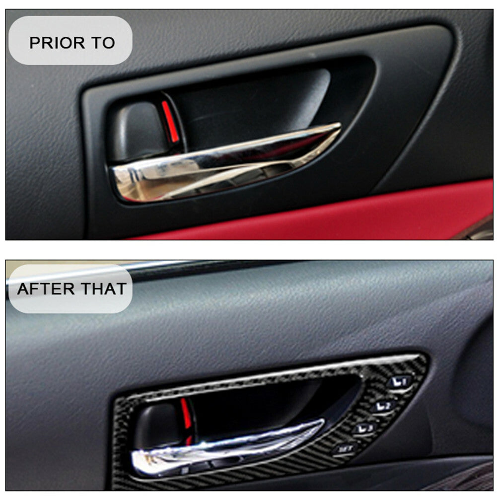 Carbon fiber door handle interior fits for Lexus IS250 350 2014 - 2018
