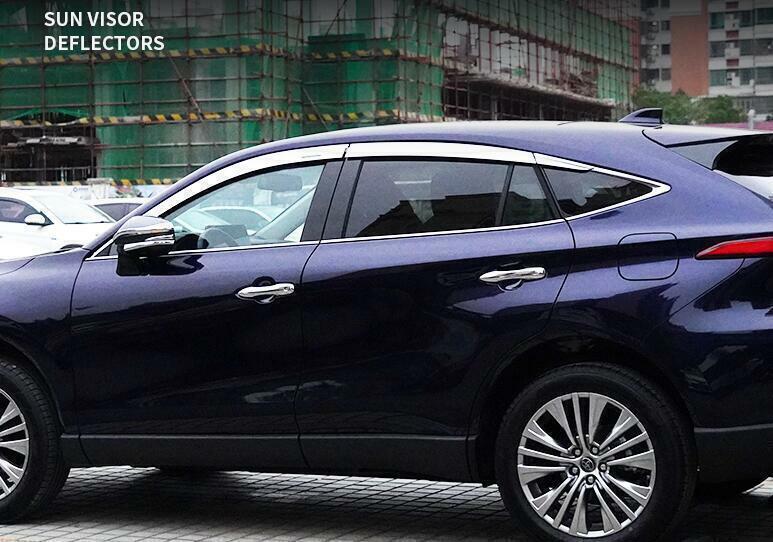 for Toyota Venza 2021-2024 silver Window Wind Visors Rain Guard Vent Deflectors