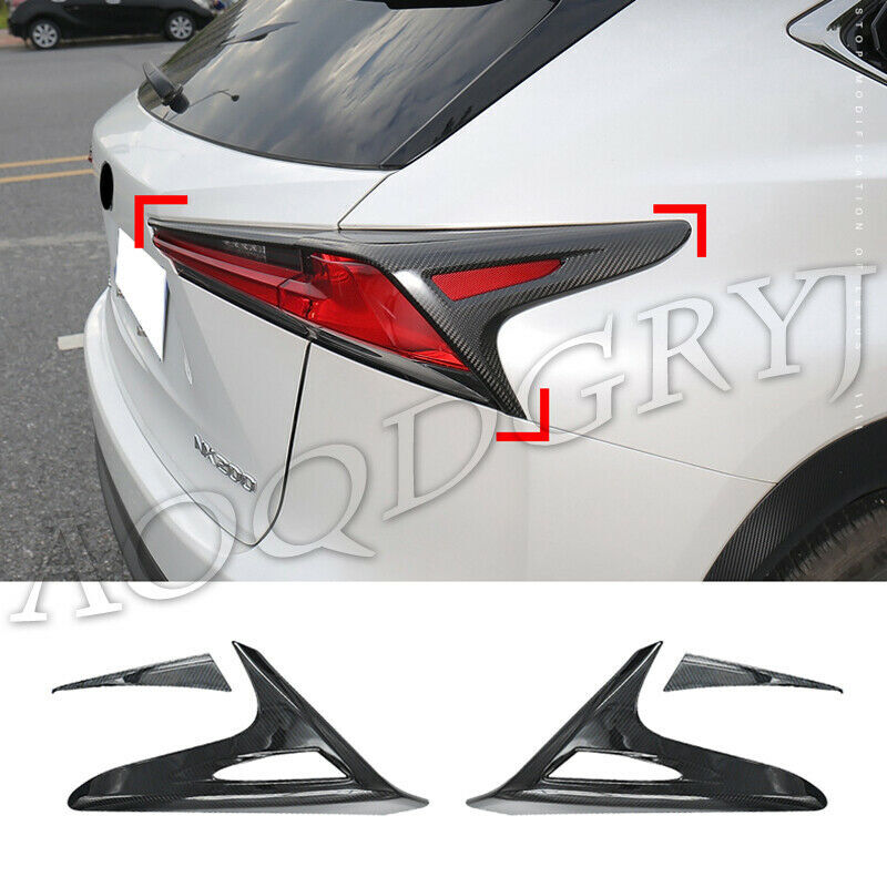 Real Carbon Fiber Taillight Moulding Covers Trim for LEXUS NX300 NX300H 18-2021
