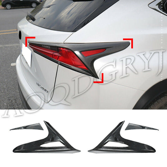 Real Carbon Fiber Taillight Moulding Covers Trim for LEXUS NX300 NX300H 18-2021