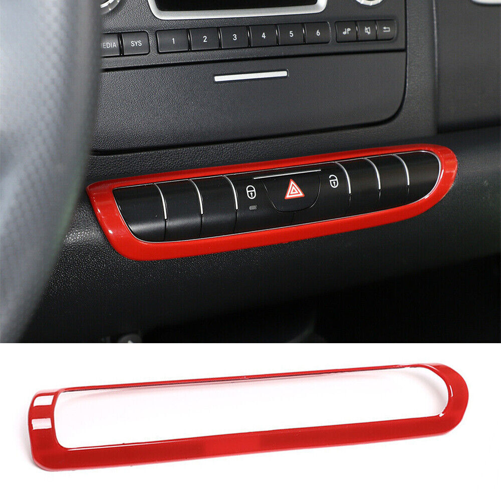 Red ABS central locking switch cover for Smart 2009 - 2015 n