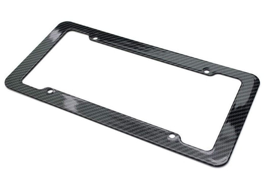 1 piece of black carbon car license plate frame cover cap for Kia for Lexus