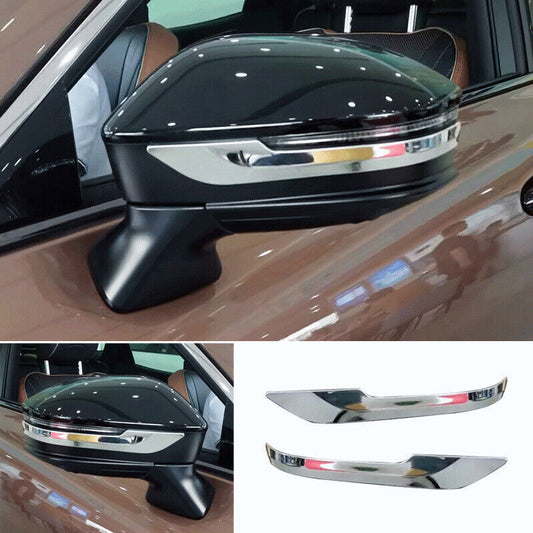for Toyota Crown 2023-2024 Chrome ABS Side Door Mirror Strip Cover Molding Trims