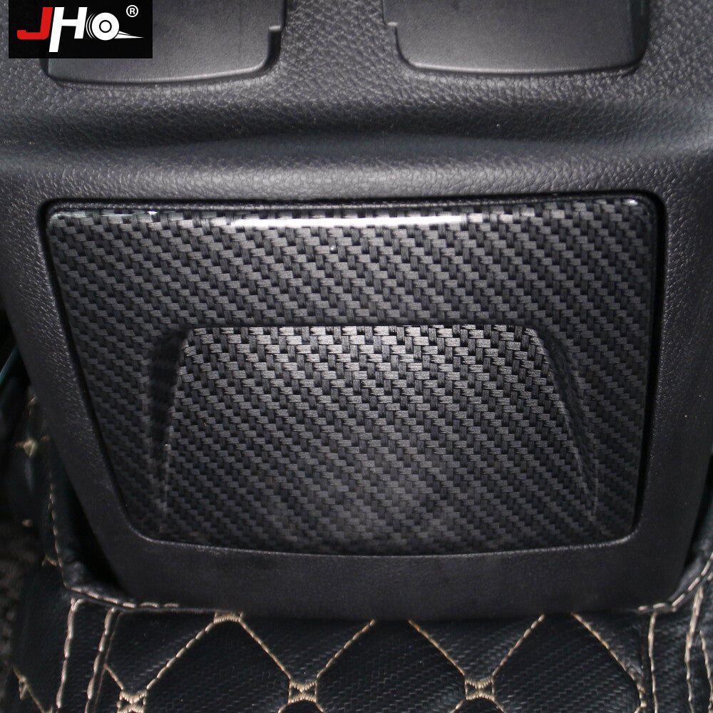 Carbon Fiber Below Rear Armrest Center Console Panel Cover Trim For FordExplorer