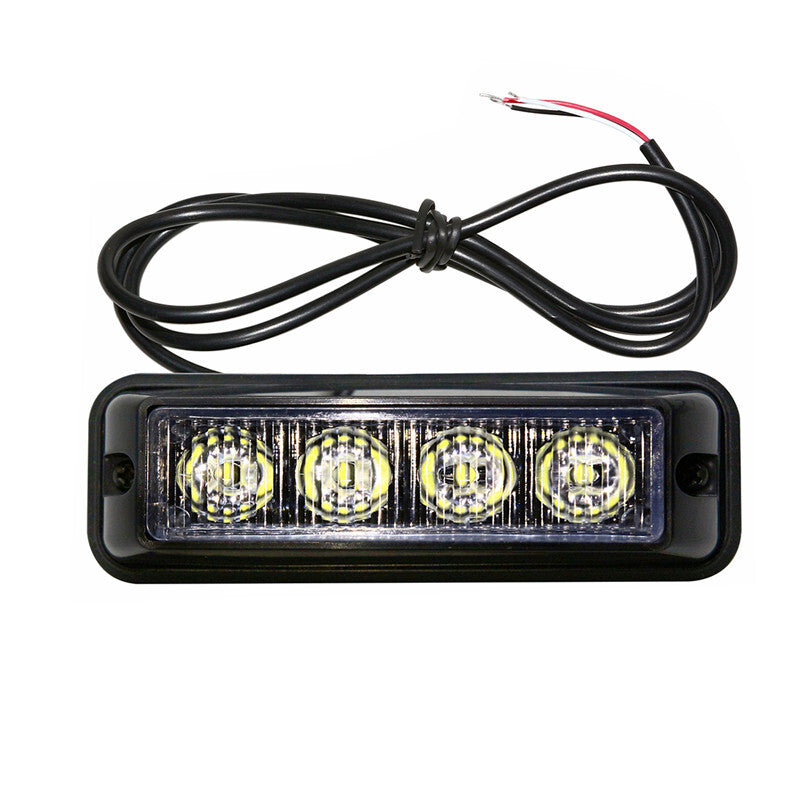 2xCar White/Yellow Grille Strobe Light Head LED Driving Flashing Side Width lamp