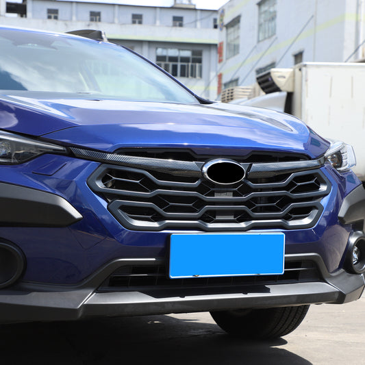 Carbon ABS front bumper center grille stripe trim for Subaru Crosstrek 2023/2024