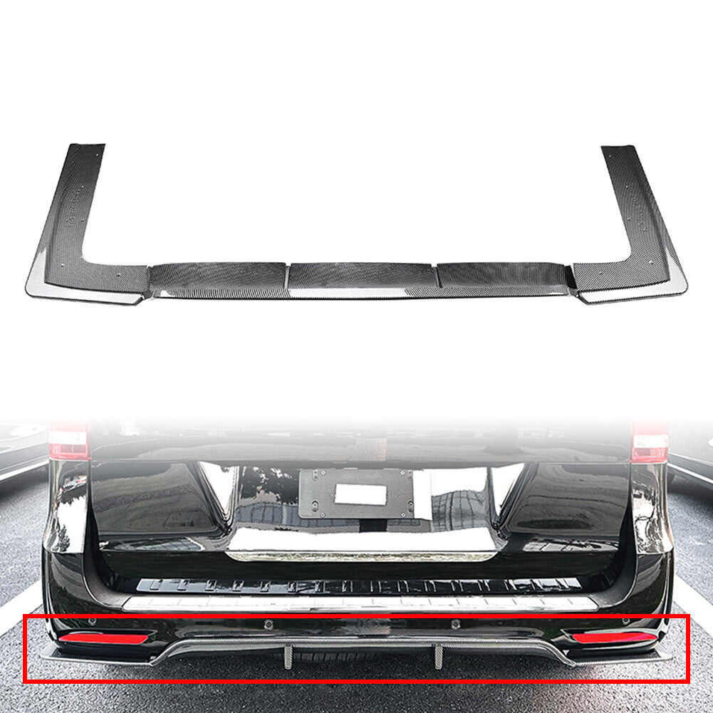 Rear Bumper Splitter Spoiler Lip for Mercedes-Benz V Class V260 W447 2018-2023