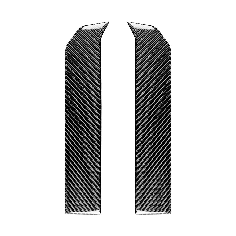 2X Carbon Fiber Front Headlight Eyebrows Cover Trim For 718 2016-2022 v