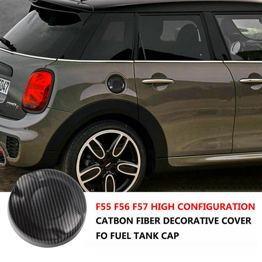 for Mini Cooper F55 F56 F57 2.0L Carbon Fiber Gas Tank Fuel Cap Cover Accessory