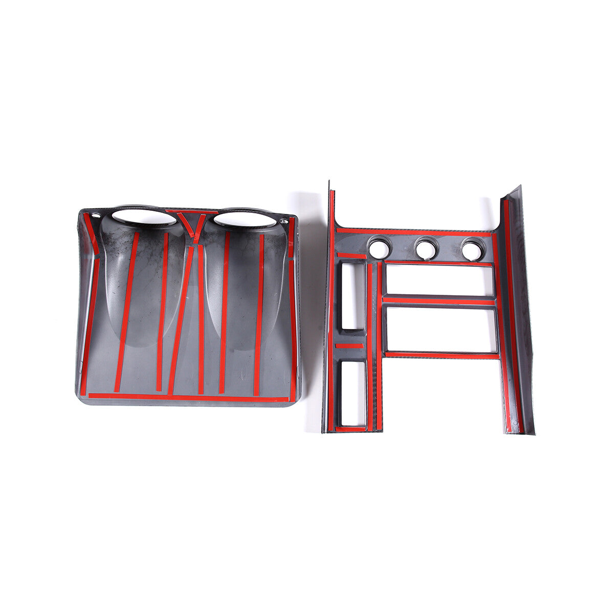 Red aluminum alloy car engine side panel cover trim for Corvette C8 2020+