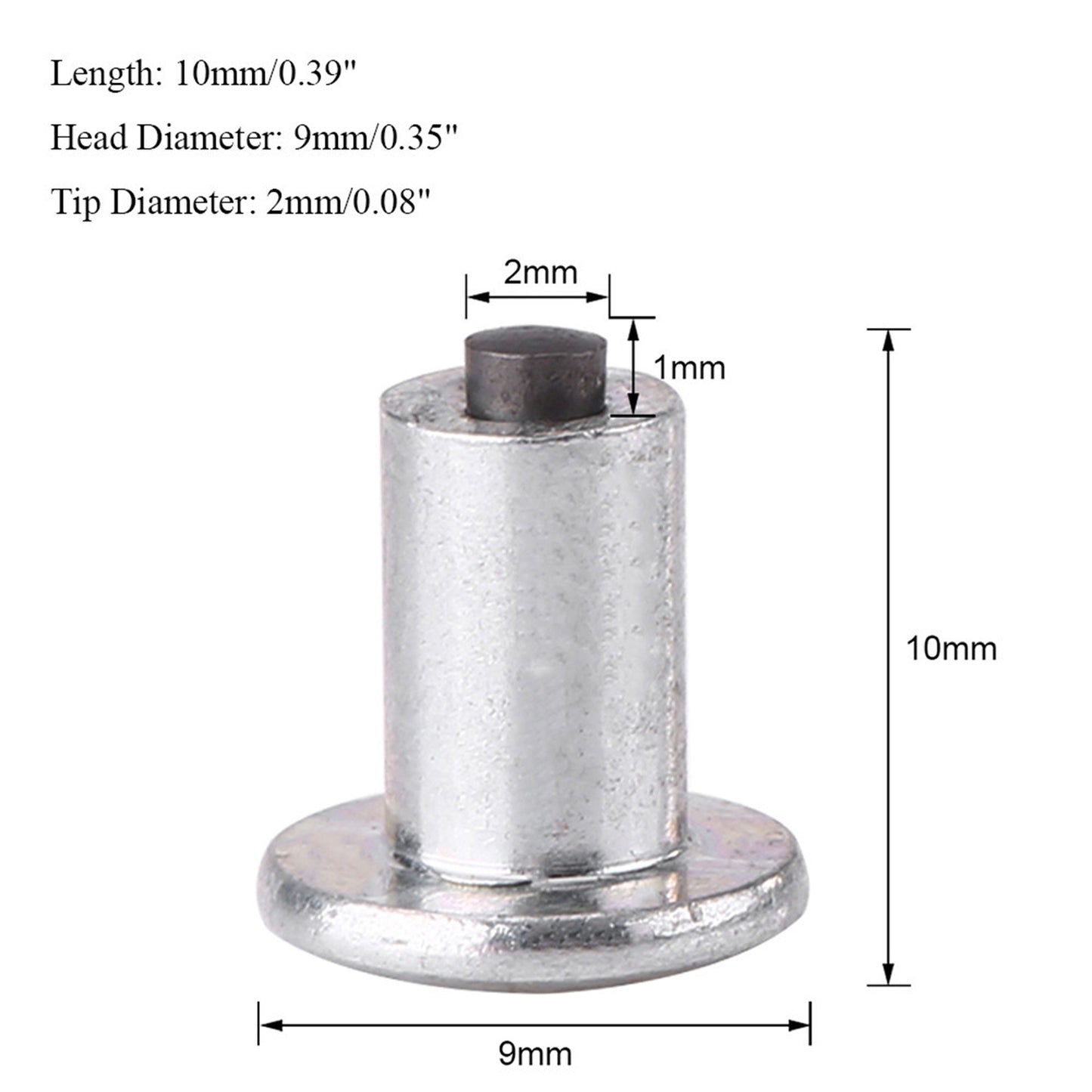 Hot 100pcs 9mm/0.35 Wheel Tyre Stud Screws Snow Tire Spikes Part For Car Auto