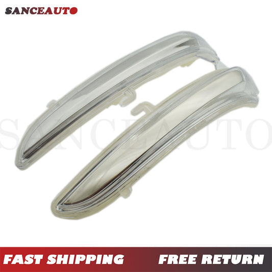 2-Pack Transparent Rearview Mirror Lights and Turn Signal Lenses for Peugeot 208 (12-17) n