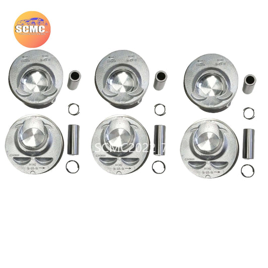 6x ¦µ89.01mm / ¦µ20mm Pistons Rings Set for Audi Q7 for VW for Passat CC Touareg 3.6 VR6