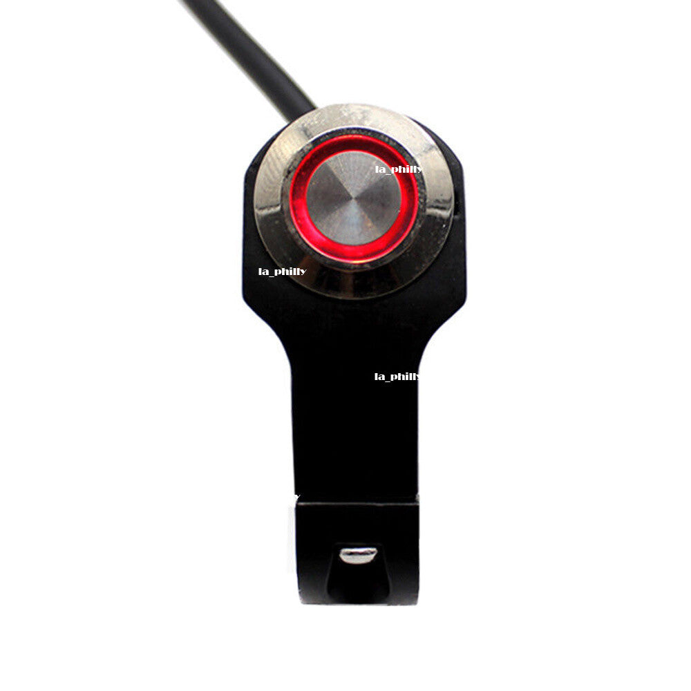 Motorcycle Handlebar Headlamp Hazard Switch Manual-return Button Red Indicator Q