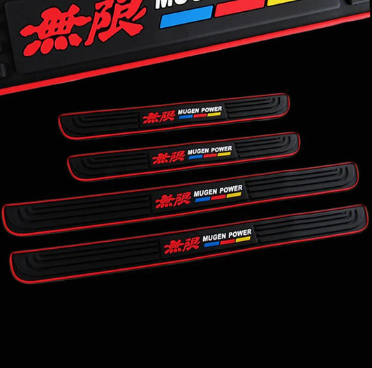 Car door and window protection sticker badge strips, Mugan red and black, suitable for Honda for Acura .