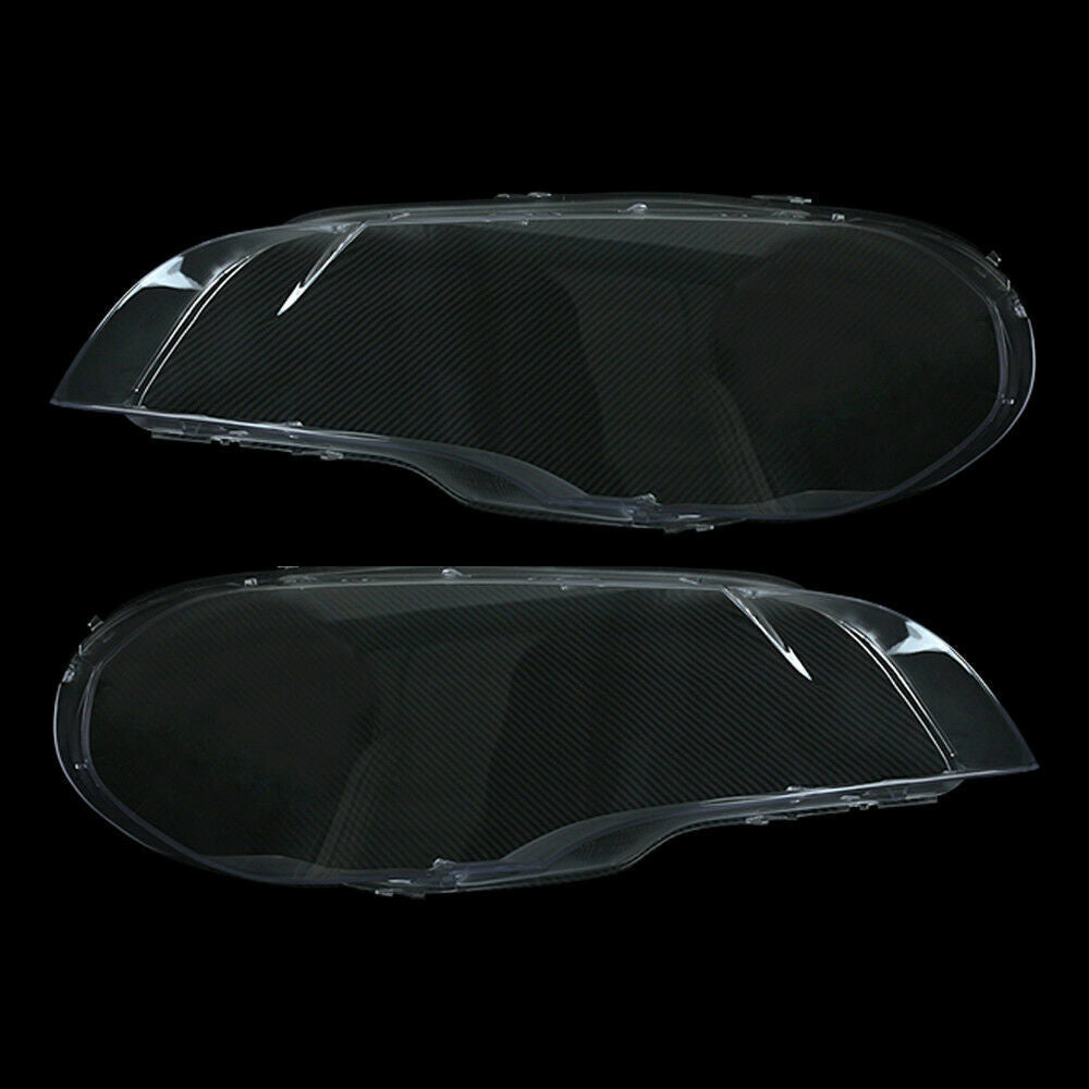 Pair Left right Headlight Cover Lamp Clear Lens Lampshade for BMW X5 E70 2007-13 Q