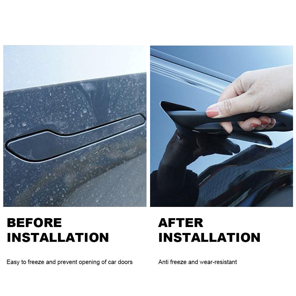 4-Pack Matte Black Car Door Handles for Model Y 3 - Exterior Door Handles n