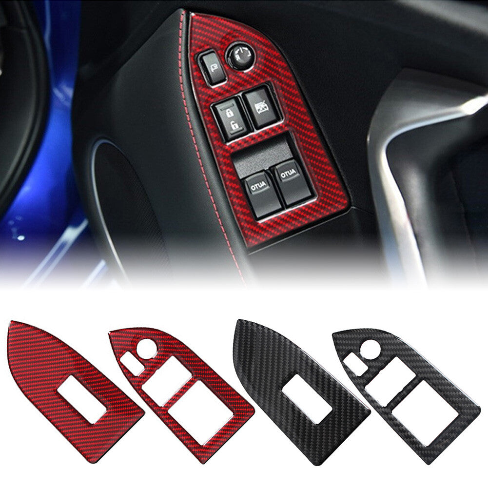 for Subaru BRZ for Toyota 86 RHD Carbon Fiber Interior Window Switch Button Trim Q