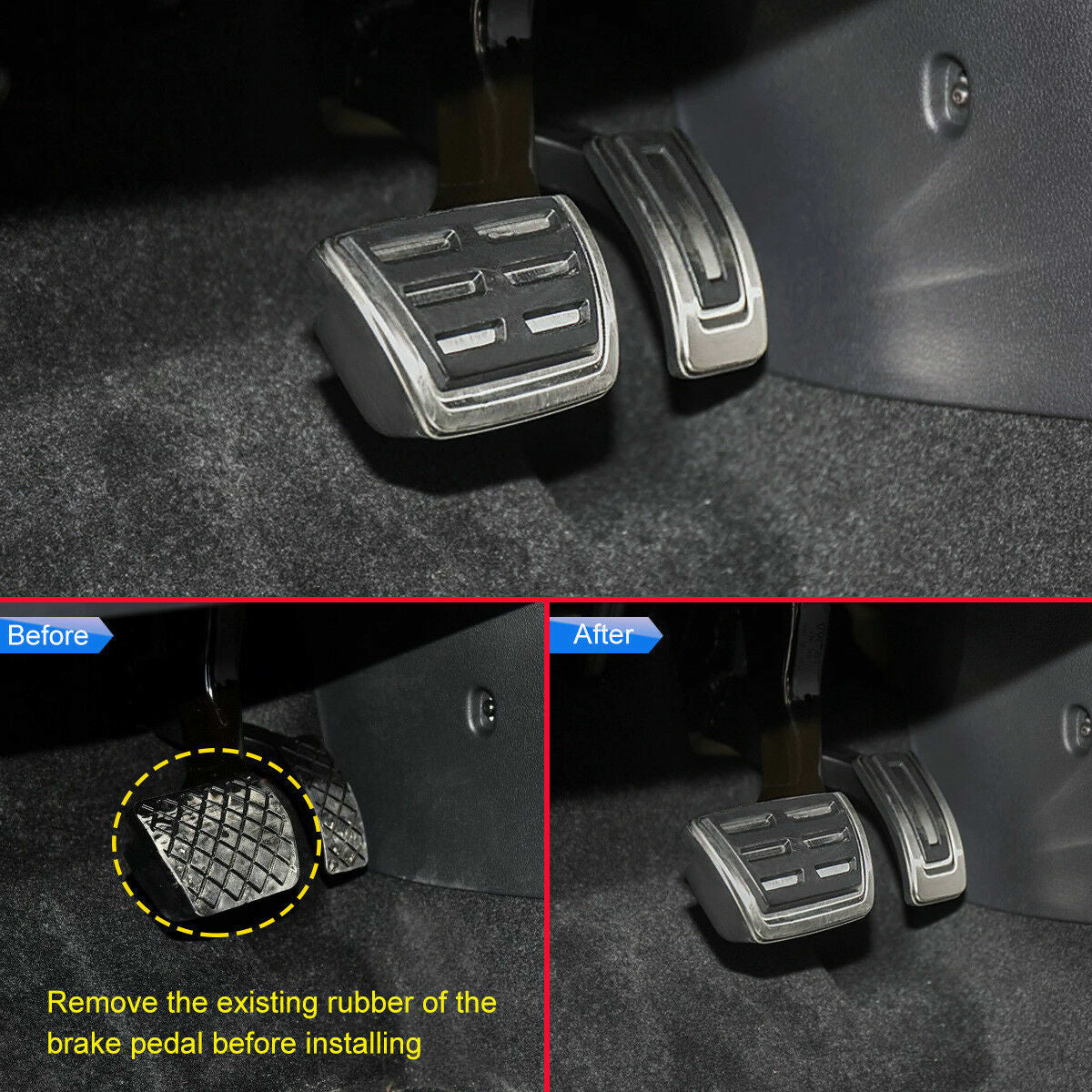 Brake gas pedal cover kit accessories for VW Golf7 for Passat for Tiguan Octavia A3 Q