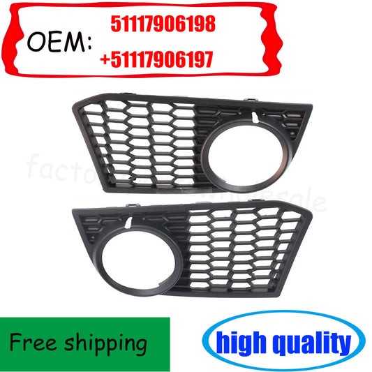 1 PAIR Fog Light Bezel Kit for 2011-2013 5 Sedan F10 51117906197/198- n