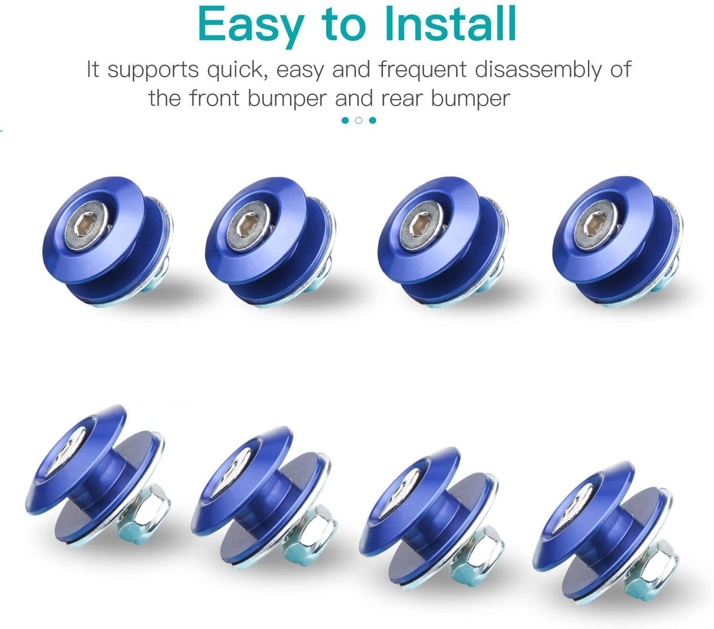 Car quick-release fastener bumper bracket front and rear trunk with mudguard clips JDM