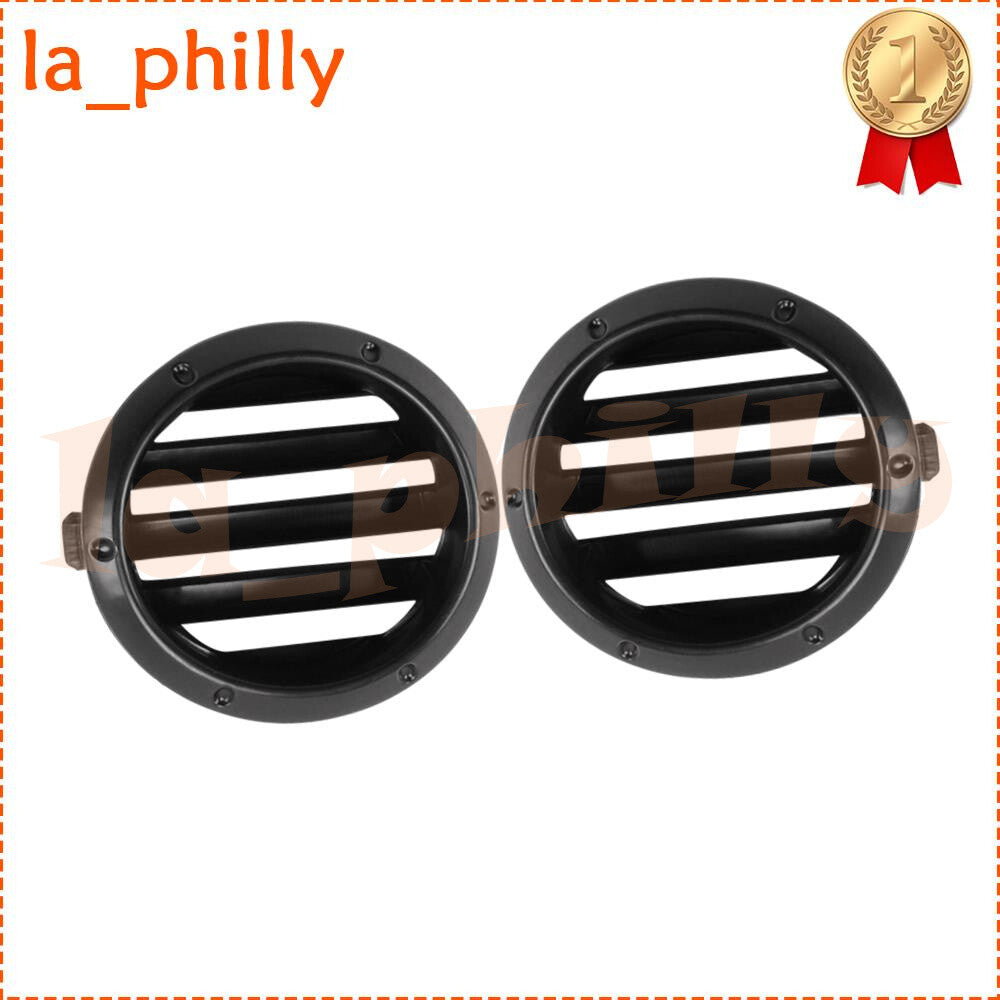 2x Front Left+Right Fog Light Cover Black Fit for Toyota Highlander 04- 05 06 07