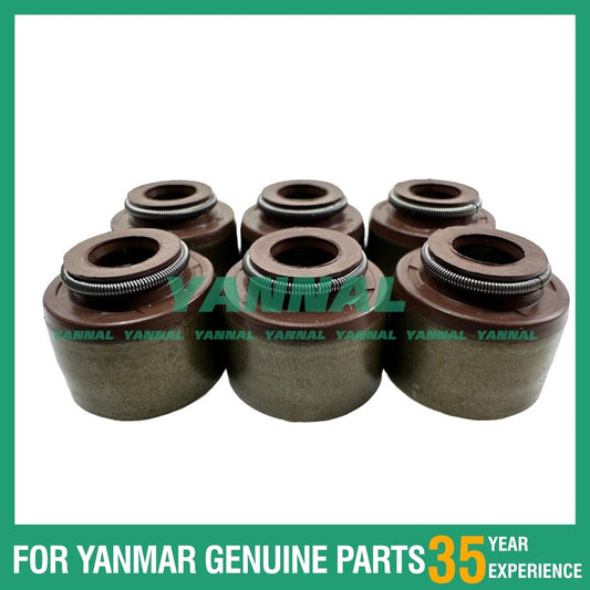 6-piece set of valve oil seals for S3L engine parts -