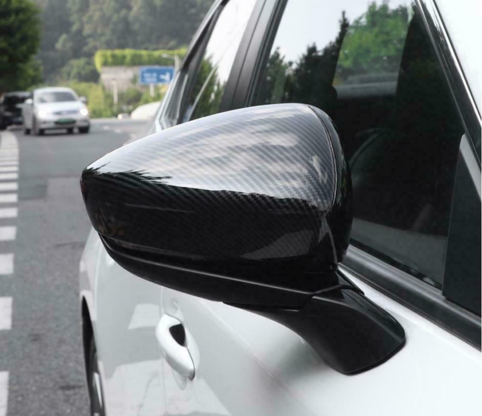2P Carbon Fiber Side Door Rearview Mirror Cover Trim for Mazda 3 Axela 2019-2022