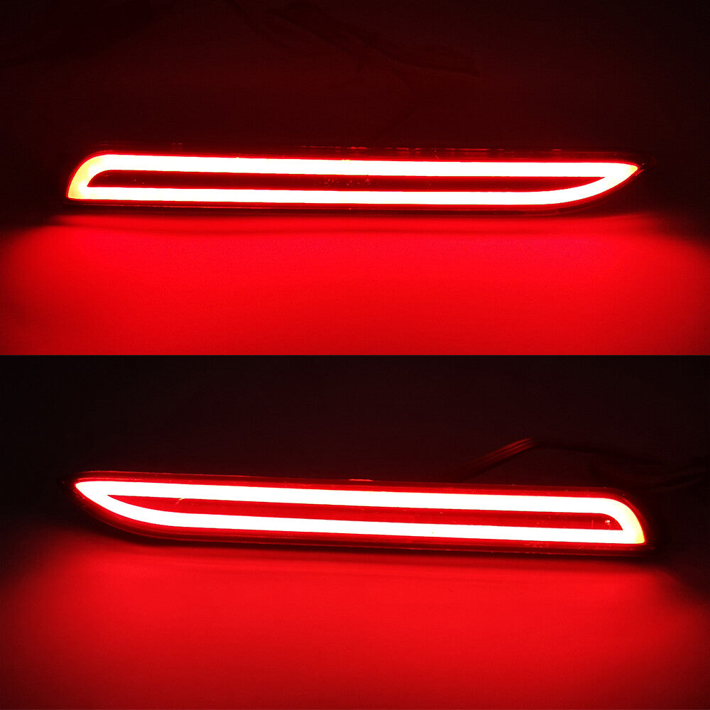 for Toyota RAV4 2019-2022 LED Rear Bumper Fog Light Brake Light Reflector Smoked