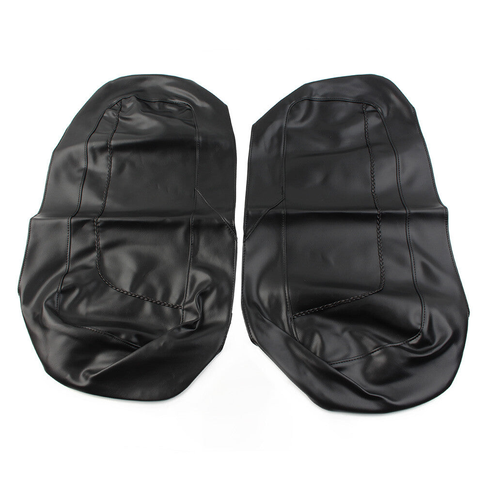 Leather Saddlebag Speaker Lid Cover for Harley Road Street Electra Glide 1997-13 Q