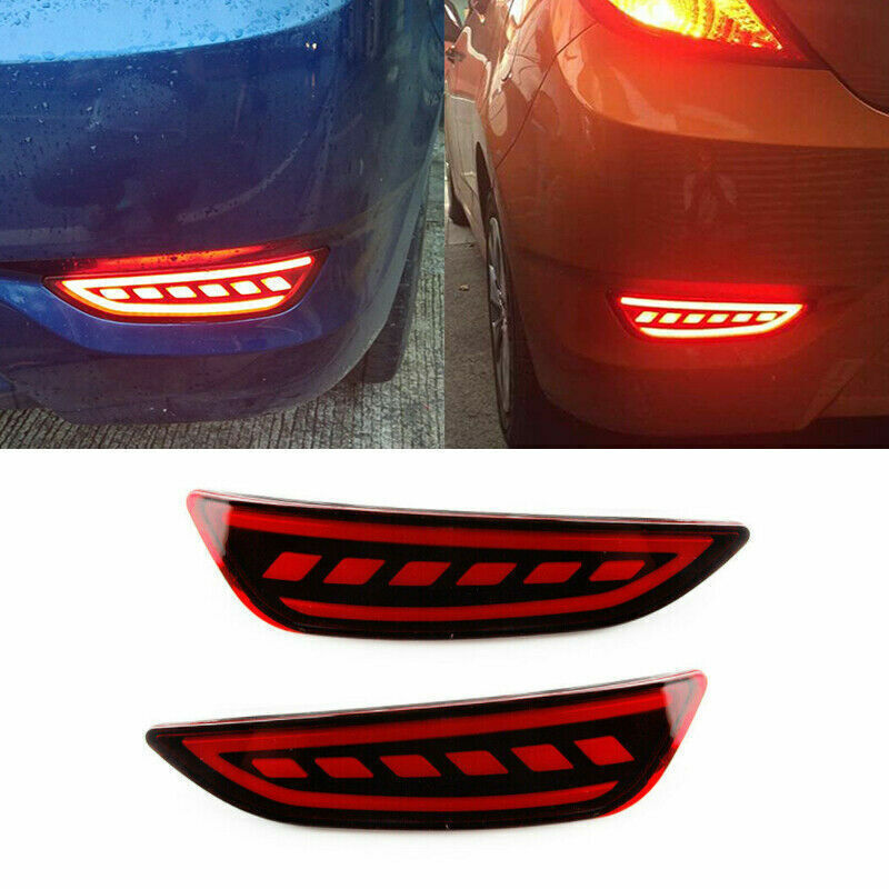 LED Rear Bumper Fog Lights/ Brake Warning Lights for Hyundai Accent Hatchback n