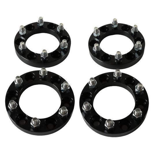 4PCS 1inch 6x5.5, 14x1.5 Studs 108mm Hub Bore Wheel Spacers without lip hub Black