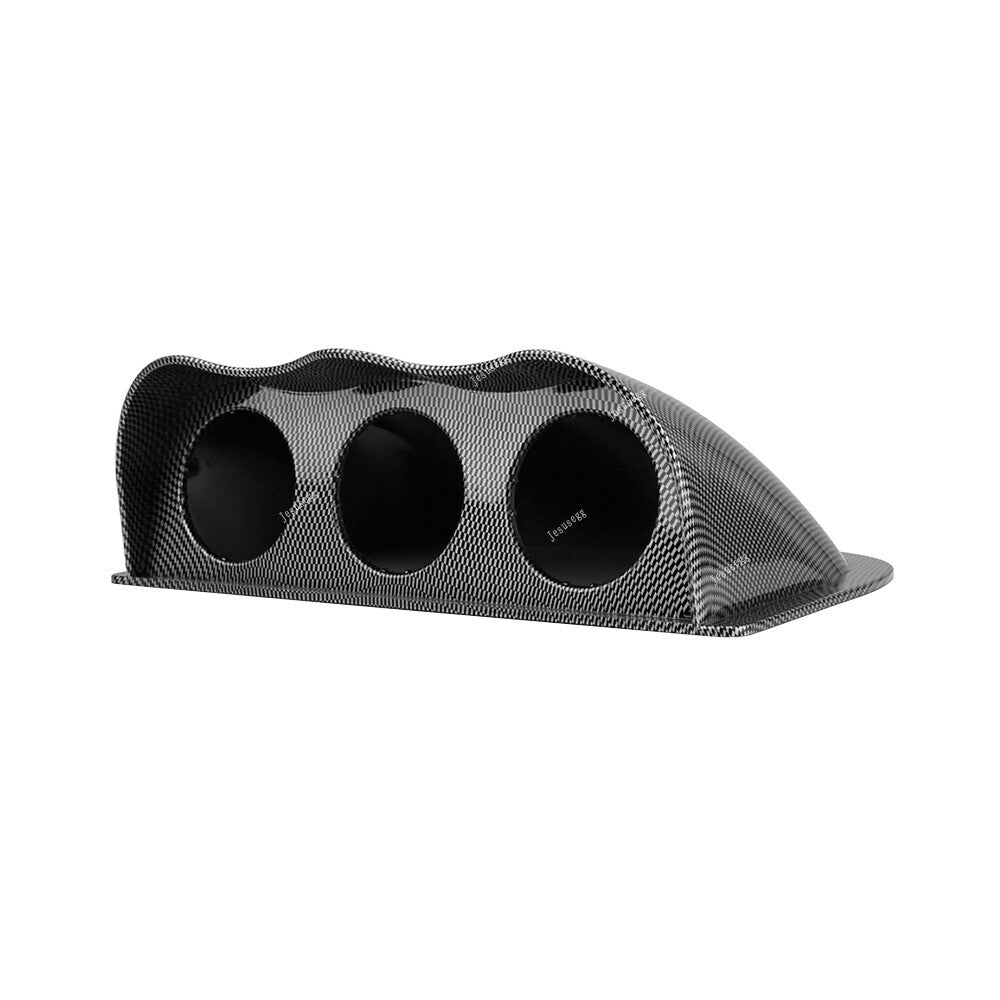252mm Car Triple Dash Gauge Meter Pod 3 Hole Dashboard Mount Holder Pod Black Q