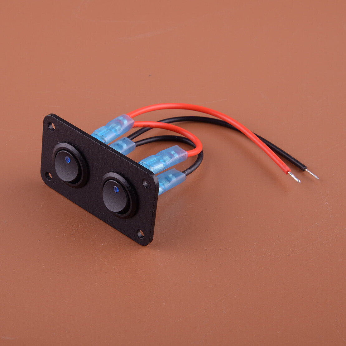 Gang for Mini Rocker Toggle Switch Panel for Car RV Truck Blue LED Light v