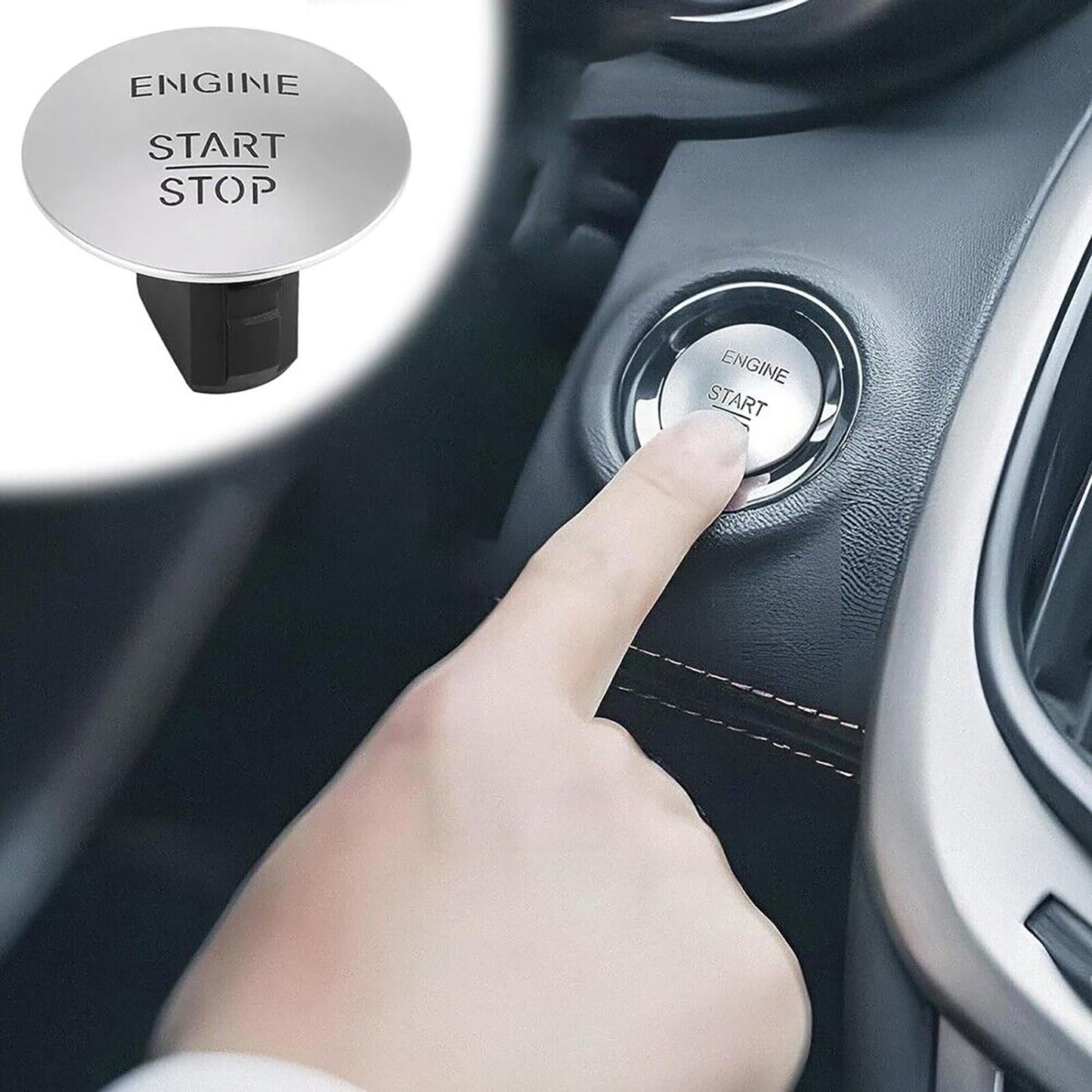 for Mercedes-Benz Silver Engine Start Stop Push Button Replacement 2215450714