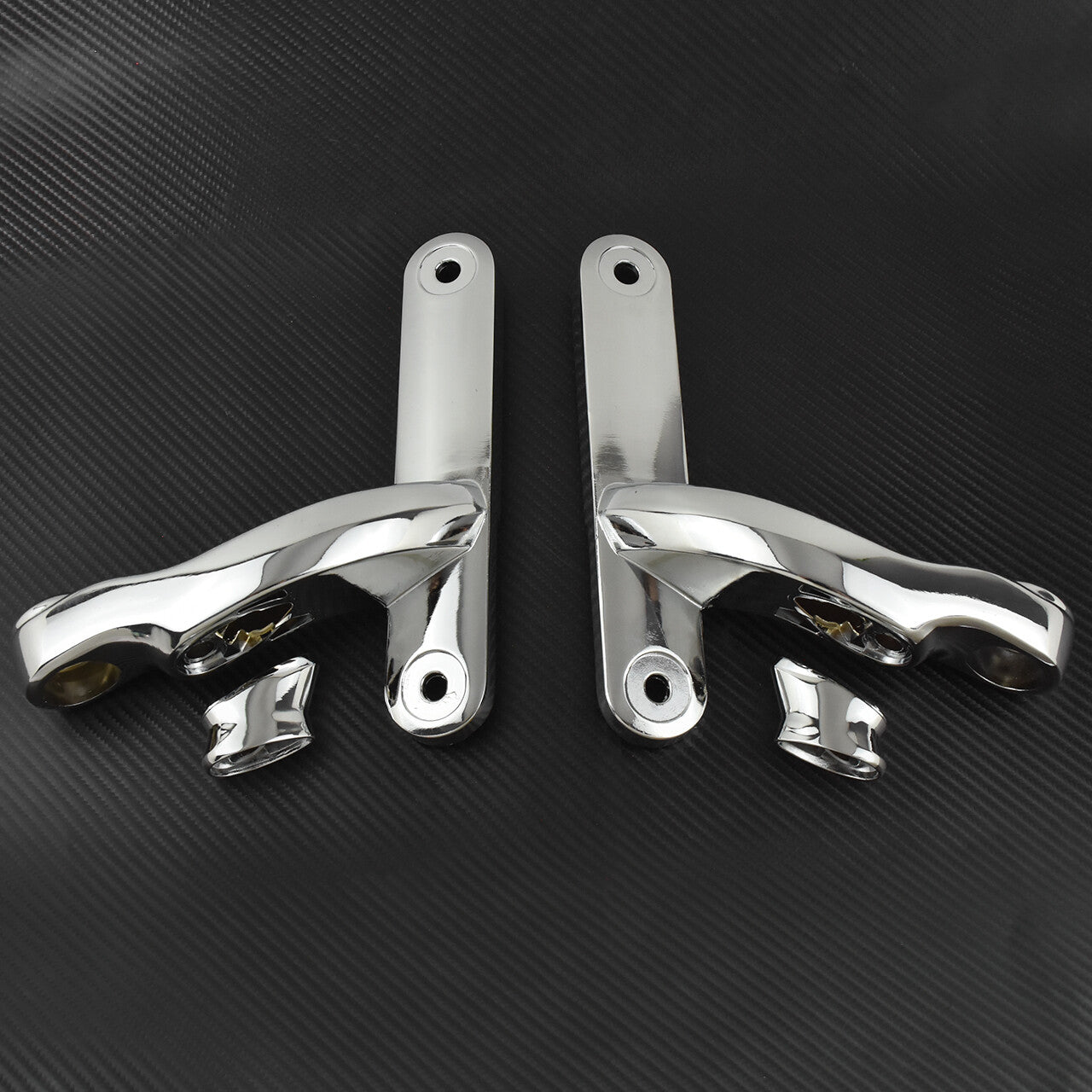 Chrome Auxiliary Lighting Brackets Fit for Harley Touring Softail Dyna 1997-2016