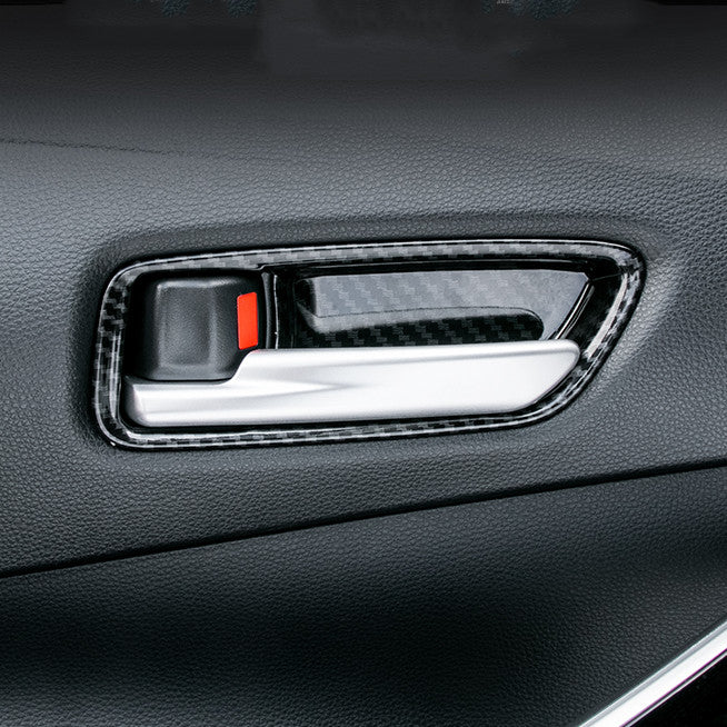 for Toyota for Corolla 20-24 Carbon Fiber Style Inner Door Handle Bowl Cover Trim 4P