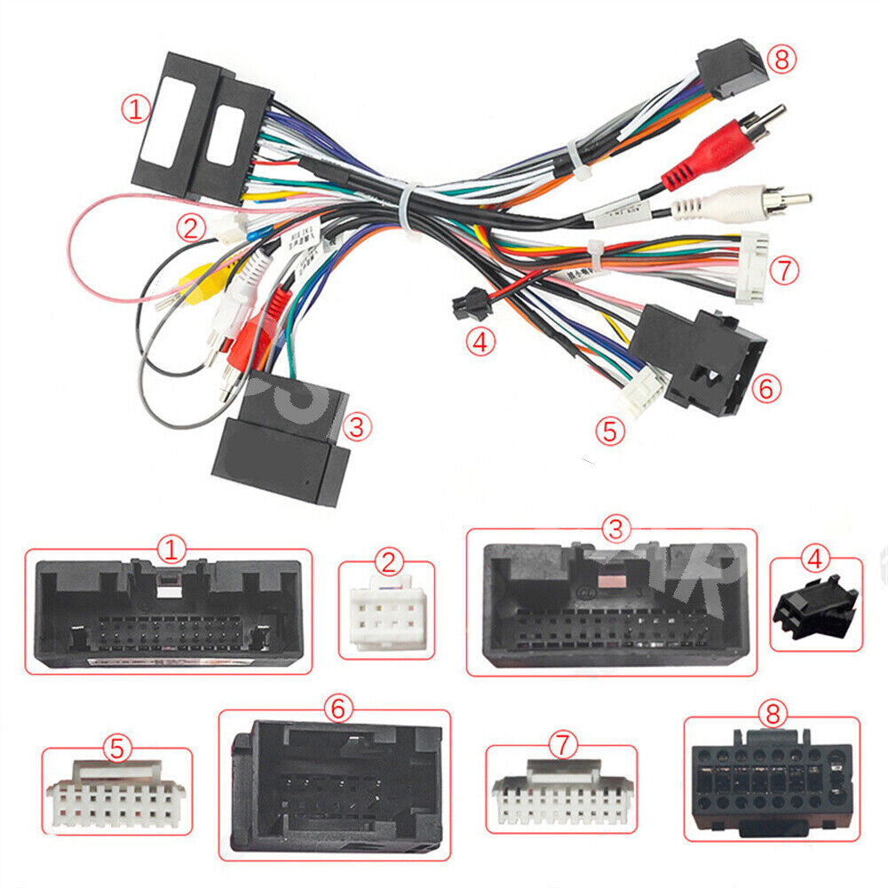 Car Radio Audio Power Wire Harness Cable Adapter W/Canbus Box Fit for Ford F150