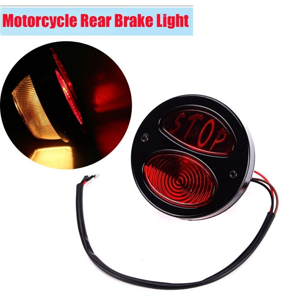 1pc Motorcycle Dirt Bike LED Halogen Rear Tail Light Brake Stop Warning DC 12V n