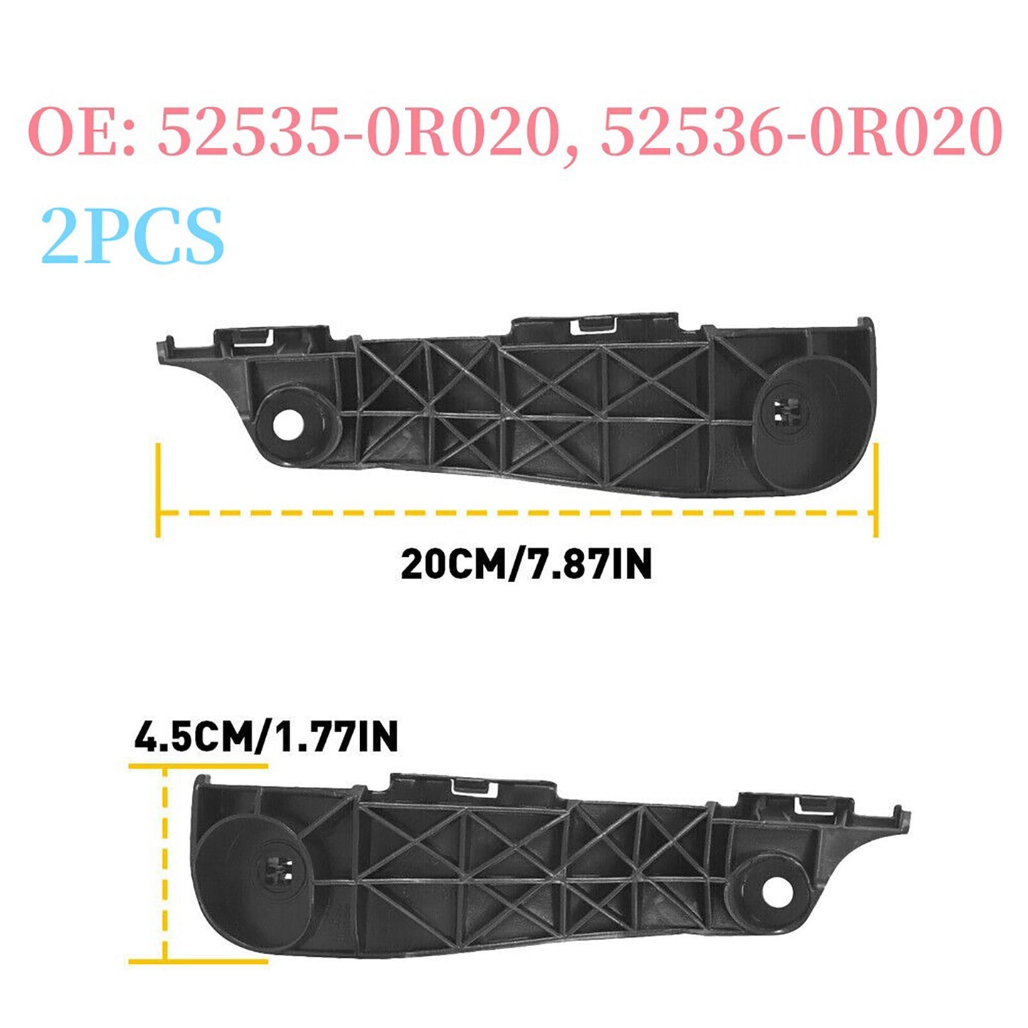 Front Bumper Brackets Retainers 2006-2012 for Toyota Rav4 Driver Passenger Parts