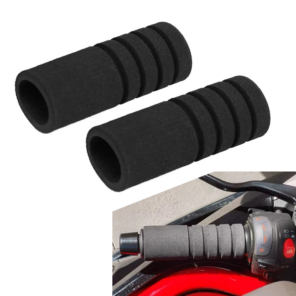 1 Pair Universal Motorcycle Handlebar Grips Foam Sponge Grip Non-Slip Cover