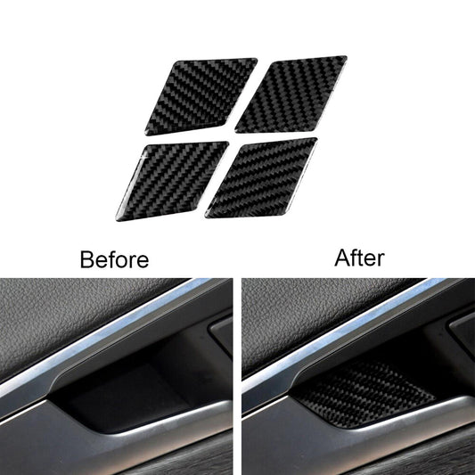 2X Carbon Fiber Rear Door Window Control Cover Trim for KIA Cadenza 2014-2016 v