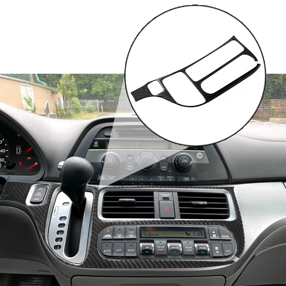 4x Carbon Fiber Window Lift Switch Panel Cover Trim for Honda Odyssey 2005-2010 v