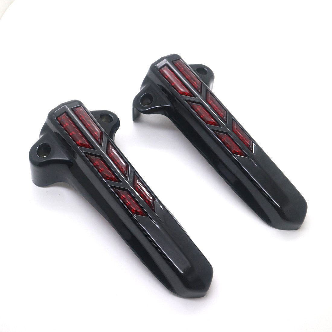 Black LED Lower Fork Leg Covers Light for Harley Touring FLHR FLHX FLHT 14-17 Q