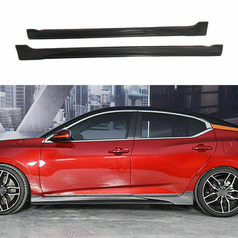 black Side Skirts Extension Spoiler Guard 2p for Nissan Sylphy Sentra 2020-2022