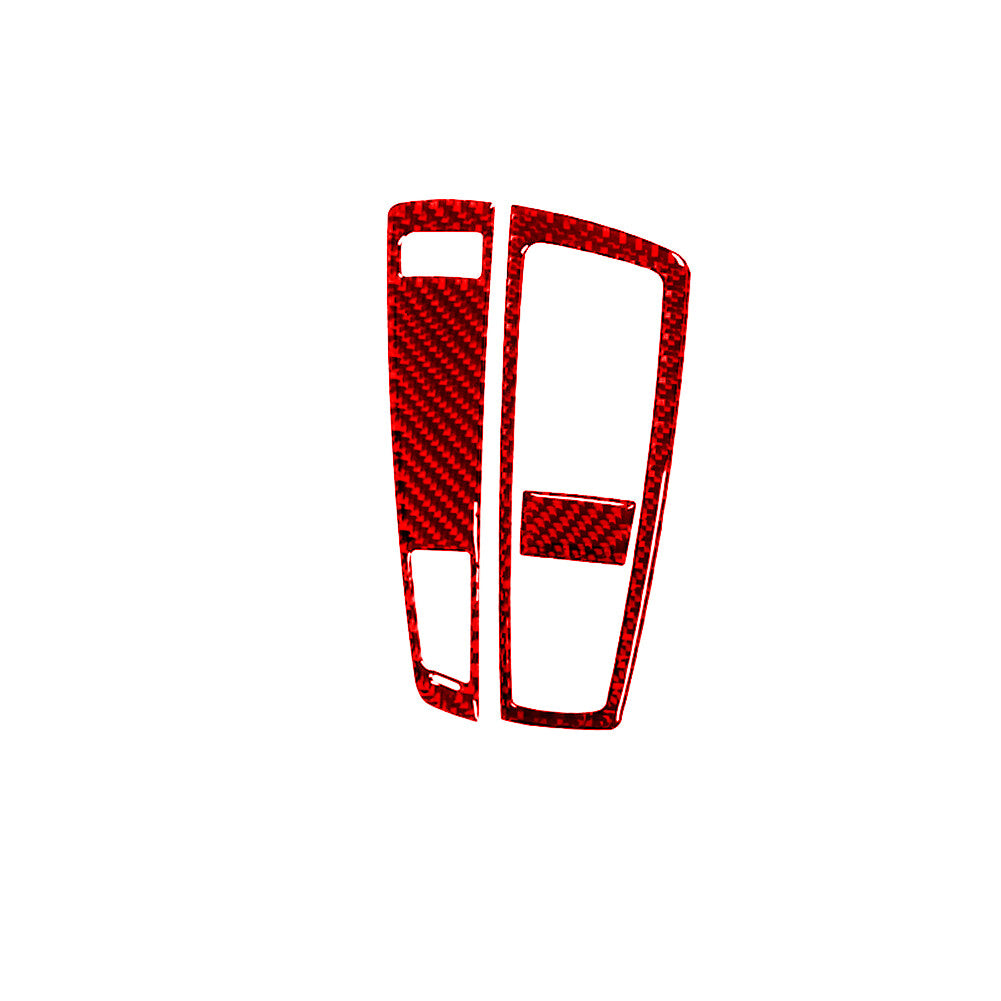 Red Carbon Fiber Central Climate Console Cover Trim for Subaru Forester 2009-13 v